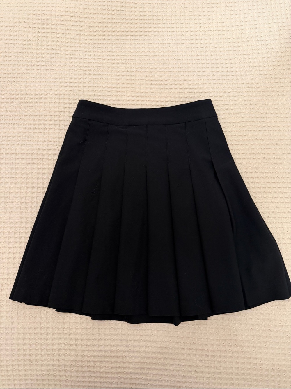 Aritzia Black Pleated Circle Skater Skirt
